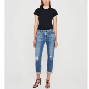 AG The Ex-Boyfriend Slouchy Slim Distressed Jeans Size 28